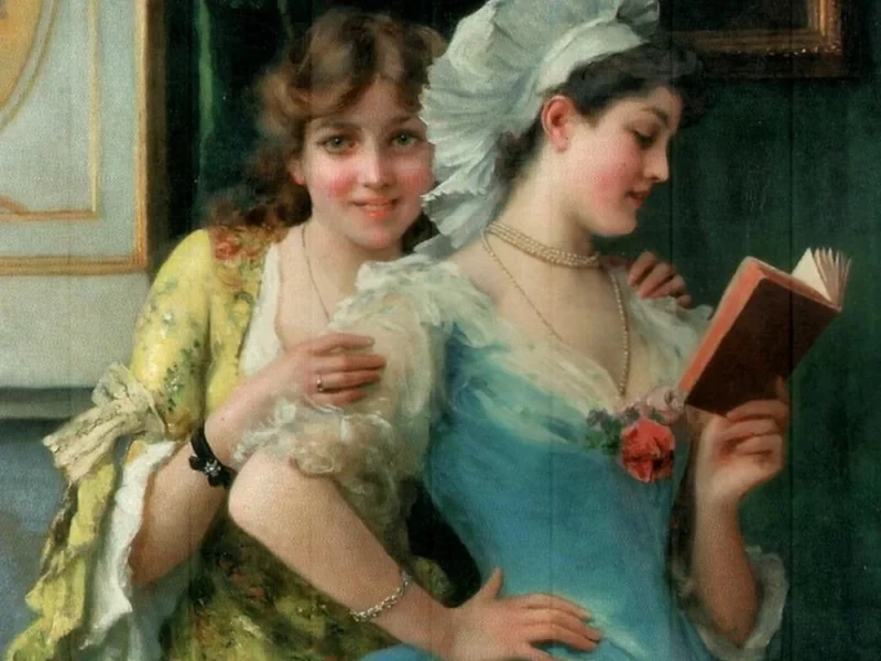 1847-Federico Andreotti - La lettura - dettaglio